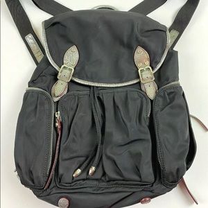 MZ Wallace Marlena Bedford Black Nylon Backpack Bag